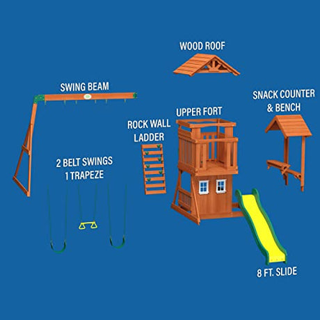 Backyard Discovery Tanglewood All Cedar Wood Playset Swing Set Backyard Discovery