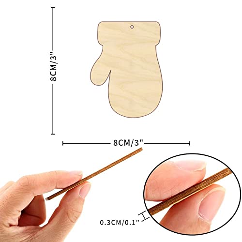 Mitten Wood Craft,Unfinished Wooden Cutout Art,DIY Wood Sign, Inspirational Farmhouse Wall Plaque,Rustic Home Decor for Bedroom Living Room Wall Arupkeer