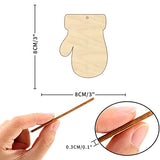 Mitten Wood Craft,Unfinished Wooden Cutout Art,DIY Wood Sign, Inspirational Farmhouse Wall Plaque,Rustic Home Decor for Bedroom Living Room Wall Arupkeer