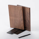 Muso Wood Handmade Walnut Book Ends, Non-Skid Bookends for Shelves, Large Sturdy Book Ends for Heavy Books, Decorative Book Shelf (1 Pair) muso wood
