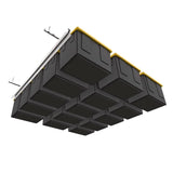 E-Z Garage Storage Tote Slide PRO Overhead Garage Storage Rack - Organize Up to 15 Storage Tote Container Bins on The Ceiling E-Z Garage Storage