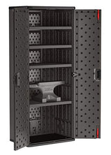 Suncast Commercial 19 Cubic Ft. Heavy-Duty Resin Cabinet with 4 Shelves, Black Suncast Commercial