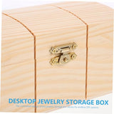 Holibanna Box plain wooden boxes Souvenir wooden wood boxes decorative lock gift box buckle jewelry boxes gift unfinished craft boxes ornaments Holibanna