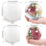 Voaesdk 2Pcs Large Sphere Resin Molds,4.7'' & 4'' Crystal Ball Silicone Resin Molds for Flowers Preservation,Seamless Orb Epoxy Resin Molds for DIY Voaesdk