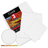 3 Pack Canvases for Painting with Multi Pack 11x14", 5x7", 8x10", Painting Canvas for Oil & Acrylic Paint ESRICH