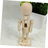 ARTIBETTER 3pcs Paintable Nutcracker Figures Nutcracker Unfinished Wooden Unfinished Wood Nutcracker Stocking Stuffer Gifts Unfinished Wood Crafts ARTIBETTER