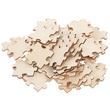 Toddmomy Blank Wooden Puzzle, 100Pcs Unfinished Wooden Puzzle DIY Blank Puzzle Wood Puzzle Pieces for Kids Crafts, Arts, Classroom Activities, Toddmomy