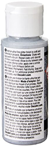DecoArt Glamour Dust 2-Ounce Silver Bling Glitter Paint DecoArt