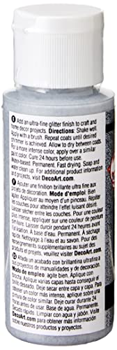 DecoArt Glamour Dust 2-Ounce Silver Bling Glitter Paint - WoodArtSupply