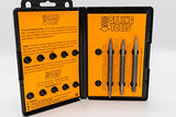 SpringTools CA198 3 Piece Woodworking Set with Nail Starter, Nail Set, Wood Chisel, Center Punch Spring Tools