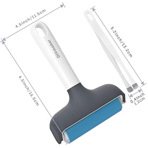 Diymaker Rubber Brayer Roller & MAT Tweezers Remover Tool Set Craft Stamping Brayers for Cricut/Silhouette/Brother Diymaker