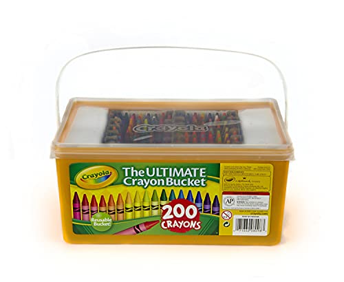 Crayola Ultimate Crayon Bucket, 200 Crayons, Duplicates of Favorite Colors, Gift for Kids Crayola