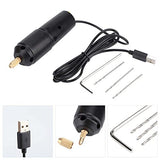 Mini Electric Hand Drill, DC 5V Portable Mini Electric Hand Drill Tool Small Electric Drills Handheld Micro USB Drill with 3pc Bits, 0.7-1.3mm Collet Estink