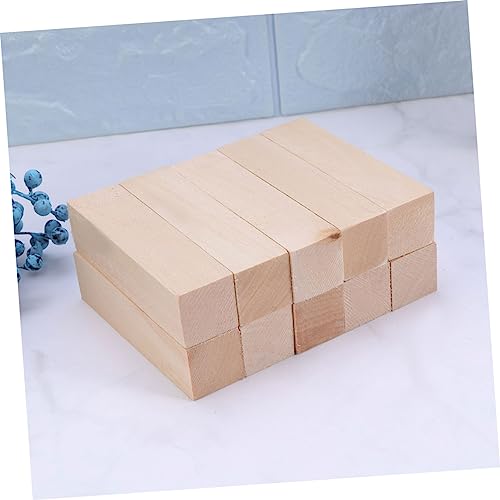 VILLCASE 40 pcs Natural Wood Blocks Small Wood Block Unfinished Wood Cubes Whittling kit Whittling Wood Unfinished Wood Sign Block Wood Blocks for