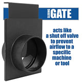 6 Pack of Fulton 4 inch Blast Gates with Double Sided Port – for Use With Dust Collection Machinery - Vacuums with 4 inch Hose Fulton Woodworking Tools