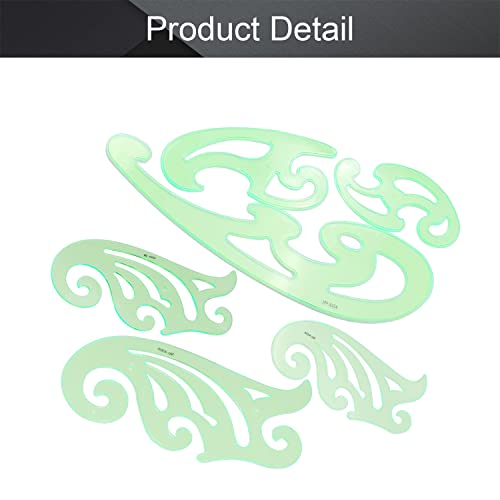 Utoolmart French Curve Ruler Set, Plastic Drawing Templates,Geometric Drawing Tools for Office and School,Building Formwork Drawings Templates Clear Utoolmart