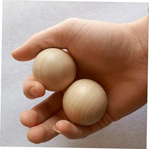 VILLFUL 10pcs Craft Wood Sphere Unfinished Wood Sphere Round Wooden Balls Craft Wood Balls Jewlery Smooth Birch Balls Hand Jewelry Round Ball for VILLFUL