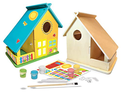 Works of Ahhh... Craft Set - Audubon Bird House Buildable Wood Paint Kit - WoodArtSupply