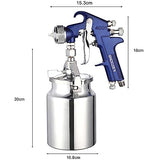 ENDOZER Professional Siphon Feed Spray Gun for Paint, Red Handle, 34 oz -1.8mm Nozzle for a Variety of Low Viscosity Paints（Blue） ENDOZER