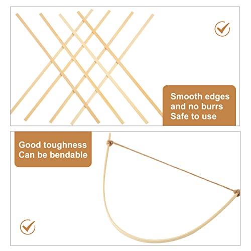 150 Pieces Natural Bamboo Sticks for Crafts- Extra Long 15.7 Inch Wooden Crafts Sticks Stakes for Crafting Arts Projects Aulock