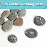 Simetufy 25 Pcs River Rocks for Painting, 2"-3" Painting Rocks, Flat & Smooth Rocks to Paint, Hand Picked Natural Stones for Painting, Cheap Crafts Simetufy