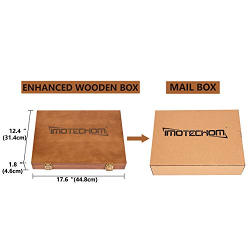 IMOTECHOM 8-Pieces HSS Wood Turning Tools Lathe Chisel Set with Wooden Box - WoodArtSupply