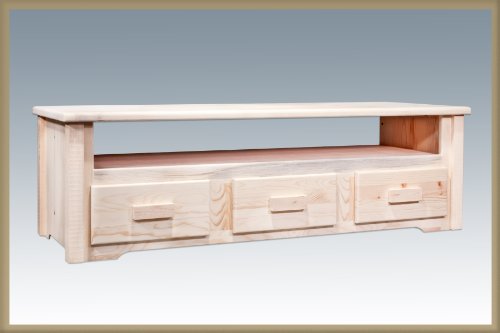 Montana Woodworks Sitting Chest/Entertainment Center Unfinished Montana Woodworks