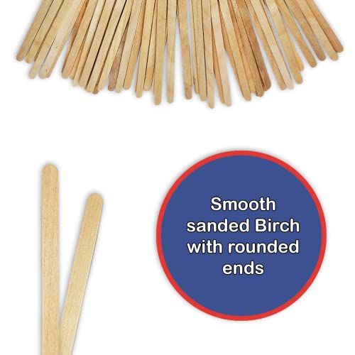 50 7" Inch Wood Paint, Stain, Resin, Epoxy Mixing/Stir Sticks (Pack of 50) - WoodArtSupply