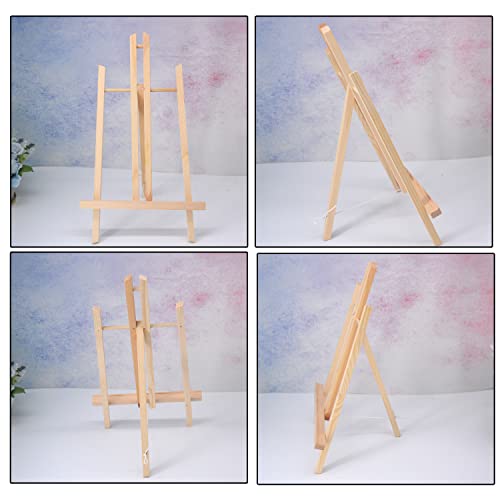 Aokbean 4Pcs Art Painting Tabletop Display Easel Stand, 12 Wooden Tripod  Table Top Paint Easels Photo Picture Canvas Sign Display Holder Portable