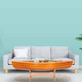 Wooden Boat USA Wooden, 5-Feet Canoe Table, Brown Wooden Boat USA