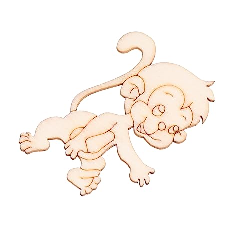 TEHAUX 40 pcs Wood Cutouts for Crafts Christmas Desktop Decor Unfinished Wood Monkey Cutout Shapes Xmas Table centerpieces Christmas Figurine TEHAUX