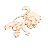 TEHAUX 40 pcs Wood Cutouts for Crafts Christmas Desktop Decor Unfinished Wood Monkey Cutout Shapes Xmas Table centerpieces Christmas Figurine TEHAUX