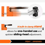 JORGENSEN 36-inch Bar Clamps, 90°Cabinet Master Parallel Jaw Bar Clamp Set, 2-pack Jorgensen