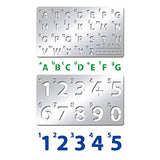 INFUNLY Metal Number Alphabet Stencils Mixed Letter Number Stencils Stainless Steel Number Alphabet Template for Painting Wood Carving Drawings INFUNLY