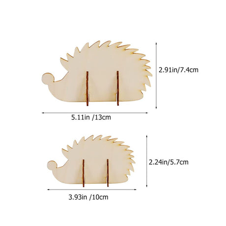 ABOOFAN Hedgehog Wooden Cutouts Unfinished Wood Slices Pieces Blank Hedgehog Animals Wooden Painting Crafts Embellishments Art Crafts Supplies ABOOFAN