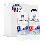Superclear Table Top Epoxy Resin, 2 Quart Epoxy Kit - Certified Food Grade 1:1 Protective Epoxy Resin for River Tables, Live Edge Tables, Bar Tops, FGCI