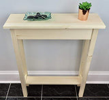 24" Narrow Console Sofa Table - Unfinished Foyer Pine Table With Bottom Storage Shelf Generic