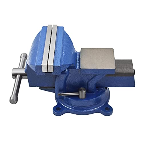 raseparter 5-Inch Bench Vises with Anvil Swivel Locking Base Table Top Clamp, Duty Bench Vise with Locking 360-Degree Swivel Anvil raseparter