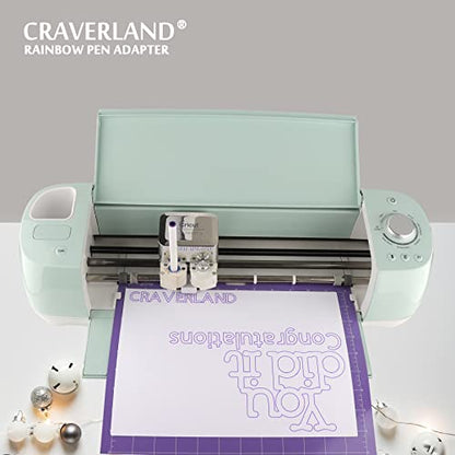 CRAVERLAND Pens Adapters for Cricut - Rainbow Pen Holders for Cricut Explore Air 3 Air 2 Air Maker 3 Maker 2 Maker to Compatible with At Least 40 - WoodArtSupply