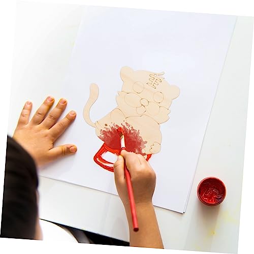 COHEALI 1 Set Wooden Blank Jungle Animals Cutouts Wooden Slice Animals Party Decor Animal Painting Slice Birthday Party Decoration Unfinished Wood COHEALI