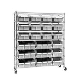 Seville Classics Heavy Duty NSF Bin Rack Solid Steel Wire Shelving Storage Unit, Patented Organizer for Garage, Warehouse, Office, Restaurant, Seville Classics