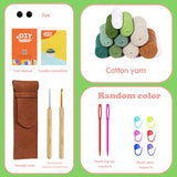 FTEVEN Beginners Crochet Kit, 6pcs Coasters Crochet Starter Kit Plant Pot, Complete Craft Knitting Supplies Kit with Step-by-Step Video Tutorials, FTEVEN