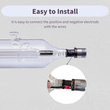 RECI W2 Laser Tube 90W 100W CO2 Laser Tube Length 1240mm Dia. 80mm with 10000h MTTF for CO2 Laser Engraving Cutting Machine MCWlaser