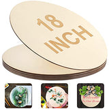 Round Wood Circles for Crafts 18 Inch,Ylibtool 5 Pack Unfinished Rounds Wood Discss Wood Sign Blank for Crafts, Door Hanger, Door Design, Wood YLIBTOOL