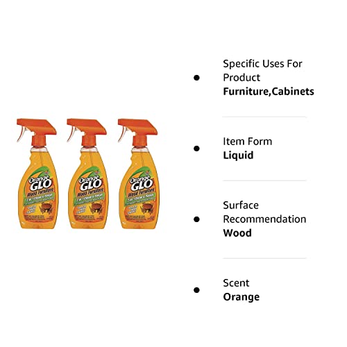 Glo 640823841079 (Pack of 3) Wood Furniture 2-in-1 Clean and Polish, 48 Fl Oz total