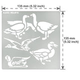 Aleks Melnyk No.477 Metal Stencil, Geese, Ducks, Poultry Farm, Birds, Animals, Canada Goose. Small Stencil, 1 PC, Template for Wood Burning, Aleks Melnyk