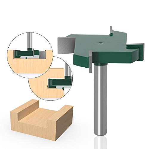 WSOOX CNC Spoilboard Surfacing Router Bit, 1/4 Inch Shank Slab Flattening Planing Bits 40mm Cutting Diameter Carbide Planer Bit, 1/4 Inch Cutting - WoodArtSupply