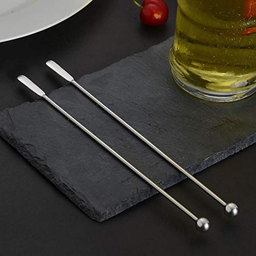 20 pcs Stainless Steel Coffee Beverage Stir Sticks Cocktail Stirrers Drink Swizzle Stick 7.4" Swizzle Stick Picks Tools - WoodArtSupply