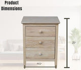 International Concepts Nightstand with 3 Drawers, Standard IC International Concepts