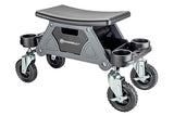 Powerbuilt Big Wheel Rolling Seat, Off-Road Series, Locked in Tool Trays, Heavy-Duty Wheels for Gravel and Rocks - Grey 642965ECE Powerbuilt